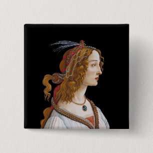 Sandro Botticelli - Portrait von Simonetta Vespucc Button