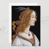 Sandro Botticelli - Portrait von Simonetta Vespucc Dankeskarte (Vorne/Hinten)