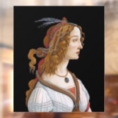 Sandro Botticelli - Portrait von Simonetta Vespucc Fensteraufkleber (Blatt 2)