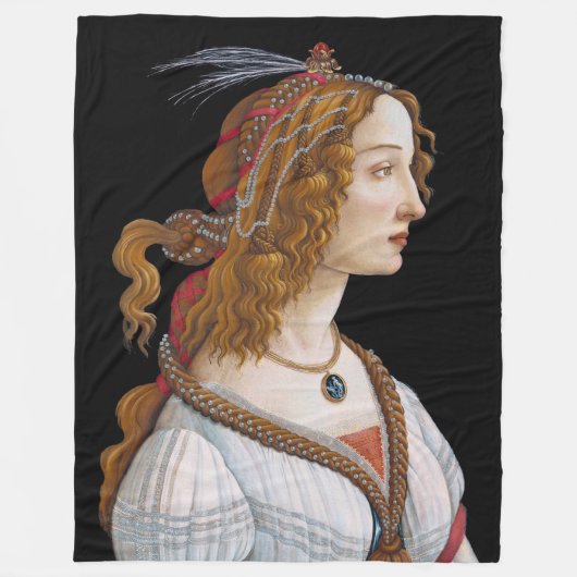 Sandro Botticelli - Portrait von Simonetta Vespucc Fleecedecke (Vorderseite)