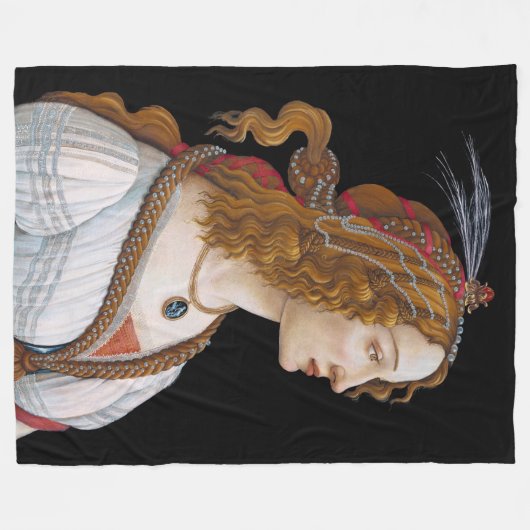 Sandro Botticelli - Portrait von Simonetta Vespucc Fleecedecke (Vorderseite (Horizontal))