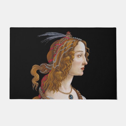 Sandro Botticelli - Portrait von Simonetta Vespucc Fußmatte (Vorderseite)