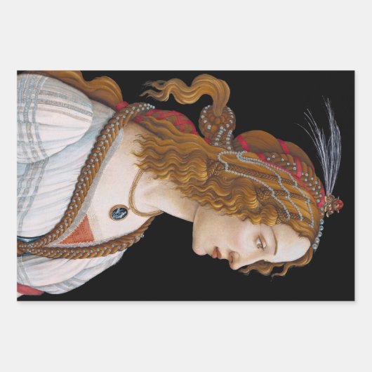 Sandro Botticelli - Portrait von Simonetta Vespucc Geschenkpapier Set (Vorderseite 3)