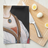 Sandro Botticelli - Portrait von Simonetta Vespucc Geschirrtuch (Viertel Falte)