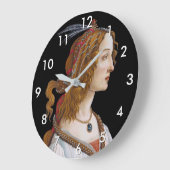 Sandro Botticelli - Portrait von Simonetta Vespucc Große Wanduhr (Winkel)