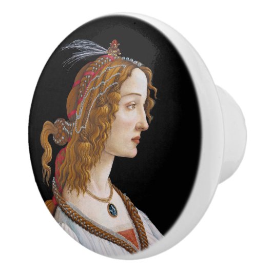 Sandro Botticelli - Portrait von Simonetta Vespucc Keramikknauf (Rechts)