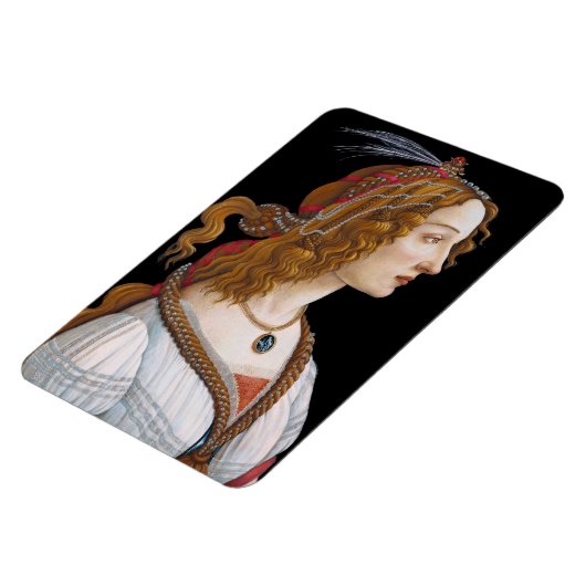 Sandro Botticelli - Portrait von Simonetta Vespucc Magnet (Linke Seite)