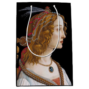 Sandro Botticelli - Portrait von Simonetta Vespucc Mittlere Geschenktüte