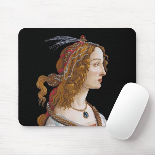 Sandro Botticelli - Portrait von Simonetta Vespucc Mousepad (Mit Mouse)