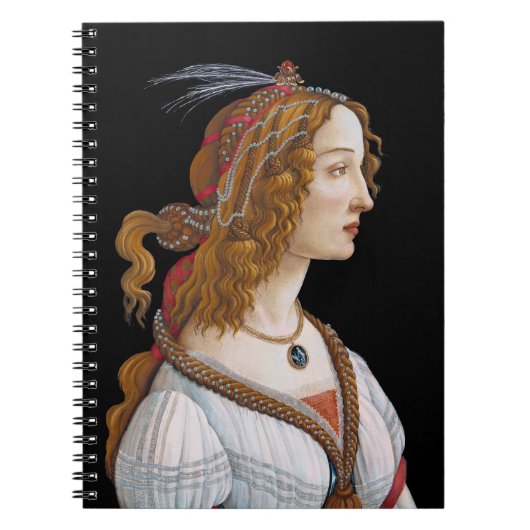 Sandro Botticelli - Portrait von Simonetta Vespucc Notizblock (Vorderseite)