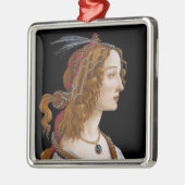 Sandro Botticelli - Portrait von Simonetta Vespucc Ornament Aus Metall (Links)
