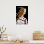 Sandro Botticelli - Portrait von Simonetta Vespucc Poster (Küche)