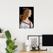 Sandro Botticelli - Portrait von Simonetta Vespucc Poster (Heimbüro)