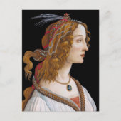 Sandro Botticelli - Portrait von Simonetta Vespucc Postkarte (Vorderseite)