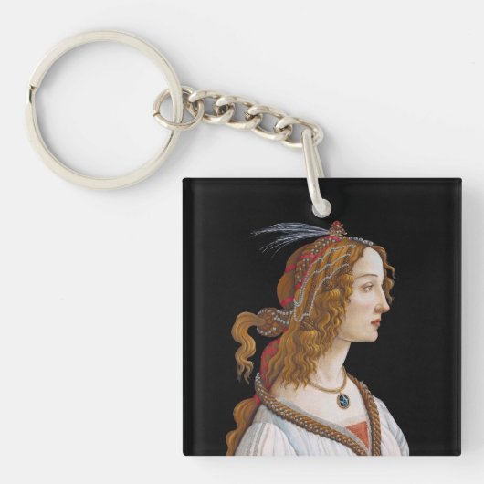 Sandro Botticelli - Portrait von Simonetta Vespucc Schlüsselanhänger (Vorderseite)