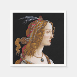 Sandro Botticelli - Portrait von Simonetta Vespucc Serviette
