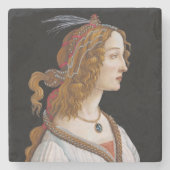 Sandro Botticelli - Portrait von Simonetta Vespucc Steinuntersetzer (Vorderseite)