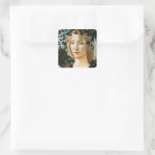 Sandro Botticelli "Primavera - Flora" Quadratischer Aufkleber (Tasche)