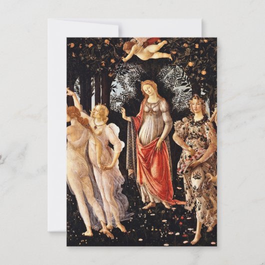 Sandro Botticelli - Primavera, Frühjahr Einladung (Vorderseite)