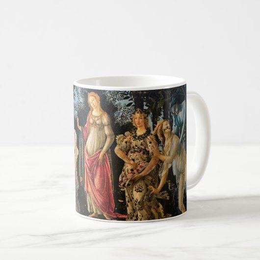 Sandro Botticelli - Primavera (Frühjahr) Kunst, Di Kaffeetasse (VorderseiteRechts)