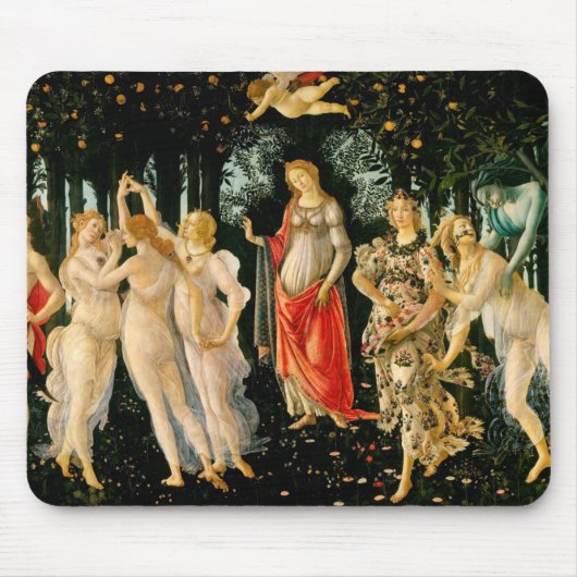 Sandro Botticelli ‚Primavera (Frühjahr)‘ Mousepad (Vorne)