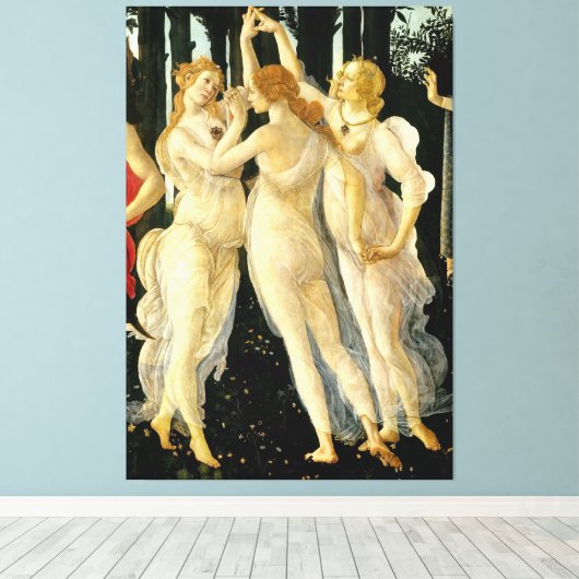 Sandro Botticelli "Primavera - Three Graces" Leinwanddruck (Insitu (Holzboden))