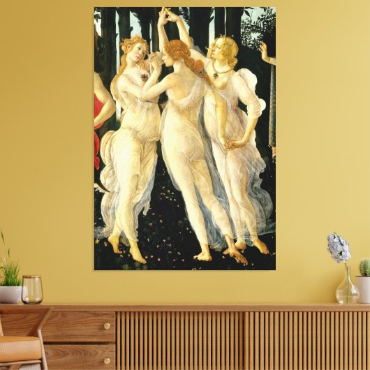 Sandro Botticelli "Primavera - Three Graces" Leinwanddruck (Insitu (Wohnzimmer))
