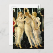 Sandro Botticelli "Primavera - Three Graces" Postkarte (Vorne/Hinten)