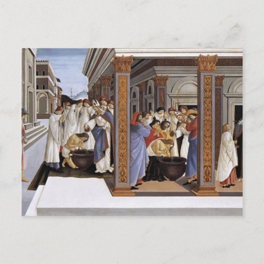 Sandro Botticelli - Taufe des Hl. Zenobius Postkarte (Vorderseite)