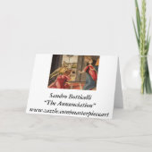 Sandro Botticelli - The Annunciation GC Karte (Rückseite)