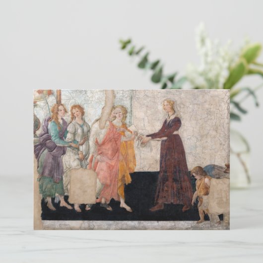 Sandro Botticelli - Venus und die drei Grafen Einladung (Stehend Vorderseite)