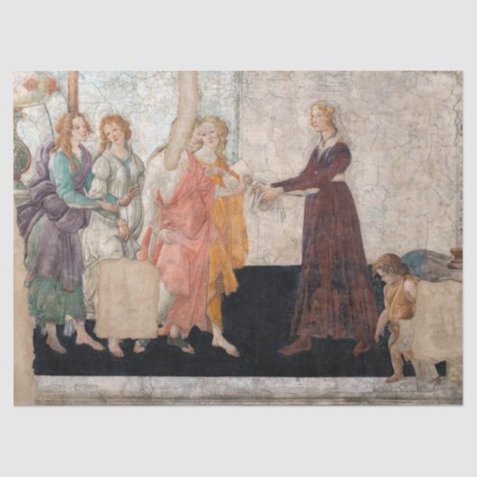 Sandro Botticelli - Venus und die drei Grafen Seidenpapier (Vorderseite)