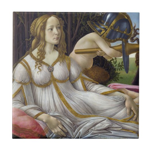 Sandro Botticelli - Venus und Mars, links Fliese (Vorderseite)