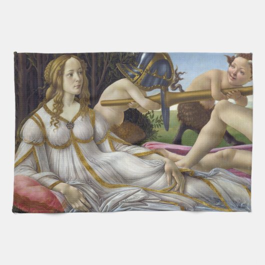 Sandro Botticelli - Venus und Mars, links Geschirrtuch (Horizontal)