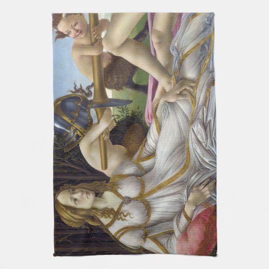 Sandro Botticelli - Venus und Mars, links Geschirrtuch (Vertikal)