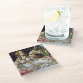 Sandro Botticelli - Venus und Mars, links Glasuntersetzer (Schrägansicht)