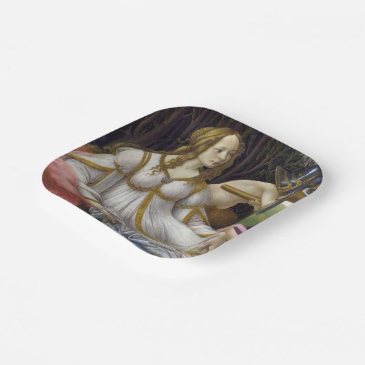 Sandro Botticelli - Venus und Mars, links Pappteller (Gewinkelt)