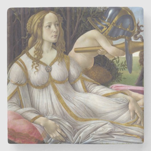 Sandro Botticelli - Venus und Mars, links Steinuntersetzer (Vorderseite)