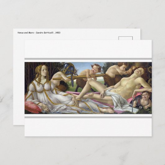 Sandro Botticelli - Venus und Mars Postkarte (Vorne/Hinten)