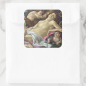 Sandro Botticelli - Venus und Mars, rechts Quadratischer Aufkleber (Tasche)