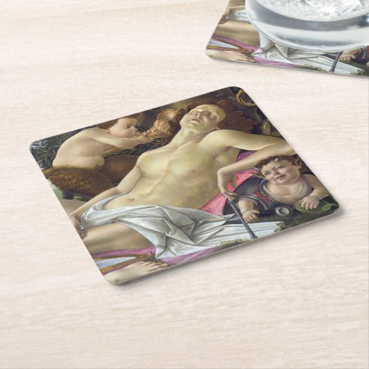 Sandro Botticelli - Venus und Mars, rechts Rechteckiger Pappuntersetzer (angewinkelt)