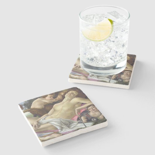 Sandro Botticelli - Venus und Mars, rechts Steinuntersetzer (Seitenansicht)