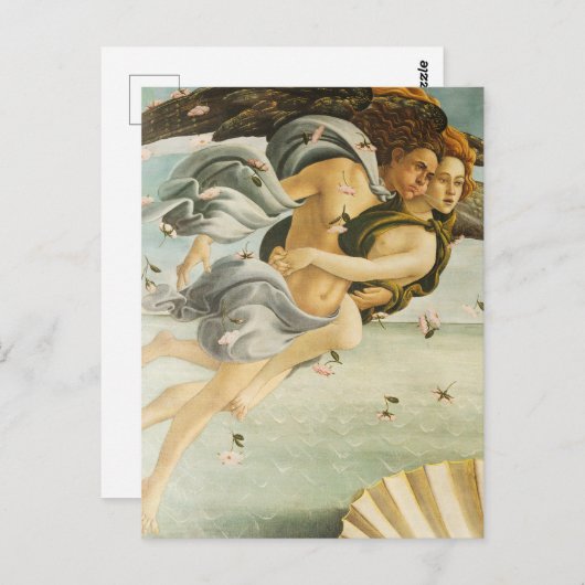 Sandro Botticelli - Zephyr, Westwind, Fine Art Postkarte (Vorne/Hinten)