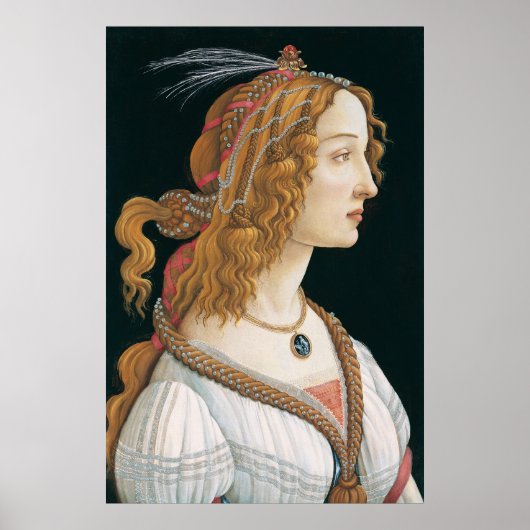 Sandro Botticellis I Portrait of a Lady (1480) Poster (Vorne)