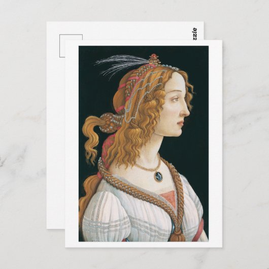 Sandro Botticellis I Portrait of a Lady (1480) Postkarte (Vorne/Hinten)