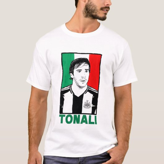 Sandro Tonali - Italienische Flagge T-Shirt (Vorderseite)