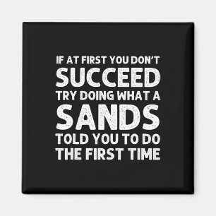 Sands Funny Surname Family Tree Geburtstags-Wieder Magnet