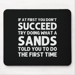 Sands Funny Surname Family Tree Geburtstags-Wieder Mousepad