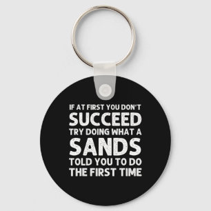 Sands Funny Surname Family Tree Geburtstags-Wieder Schlüsselanhänger