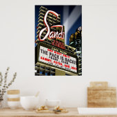 Sands Hotel Las Vegas Retro Art Poster (Küche)